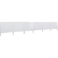 vidaXL Windscherm 6-panelen 800x80 cm stof wit