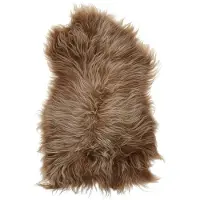 vidaXL Stoelhoes IJslander schapenvacht 70x110 cm bruin