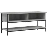vidaXL Tv-meubel 100x35x45 cm bewerkt hout grijs sonoma eikenkleurig
