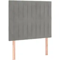 vidaXL Hoofdbord lichtgrijs 80x5x118/128 cm fluweel