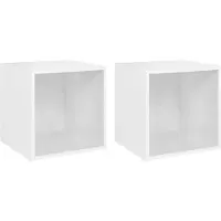 vidaXL Tv-meubelen 2 st 37x35x37 cm bewerkt hout wit