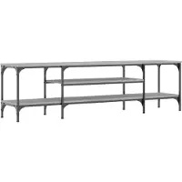 vidaXL Tv-meubel 161x35x45 cm bewerkt hout en ijzer grijs sonoma eiken