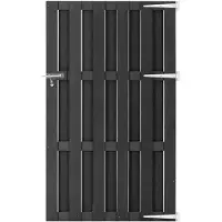 vidaXL Poort 100x180 cm HKC grijs