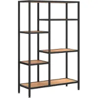 vidaXL Boekenkast 80x30x120 cm staal en bewerkt hout