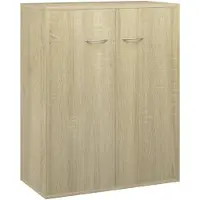 vidaXL Dressoir 60x30x75 cm bewerkt hout sonoma eikenkleurig