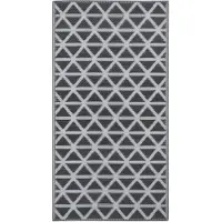 vidaXL Buitenkleed ARAKIL 190x290 cm PP zwart