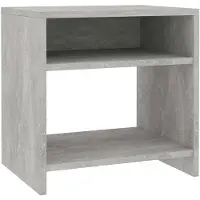 vidaXL Nachtkastje 40x30x40 cm bewerkt hout betongrijs