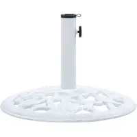 vidaXL Parasolvoet 12 kg 48 cm gietijzer wit