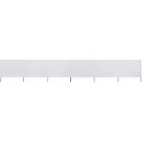 vidaXL Windscherm 6-panelen 800x160 cm stof zandwit
