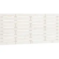 vidaXL Hoofdbord wandmontage 146x3x63 cm massief grenenhout wit