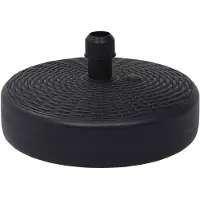 vidaXL Parasolvoet gevuld met zand/water 24 L zwart