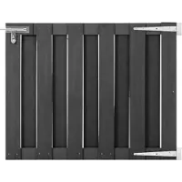 vidaXL Poort 100x80 cm HKC grijs
