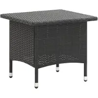 vidaXL Theetafel 50x50x47 cm poly rattan zwart