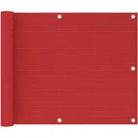vidaXL Balkonscherm 75x600 cm HDPE rood