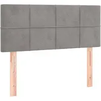 vidaXL Hoofdbord 80x5x78/88 cm fluweel lichtgrijs