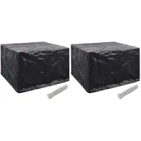 vidaXL Tuinmeubelhoezen 2 st 8 ogen 135x135x90 cm