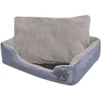 vidaXL Hondenbed met gevoerd kussen, maat XL, grijs