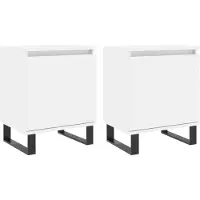 vidaXL Nachtkastjes 2 st 40x30x50 cm bewerkt hout wit