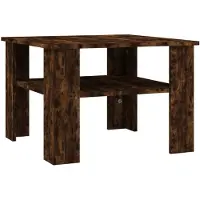 vidaXL Salontafel 60x60x42 cm bewerkt hout gerookt eikenkleurig