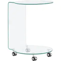 vidaXL Salontafel, 45x40x58 cm, met glazen blad