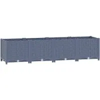 vidaXL Verhoogde plantenbak, 160x40x38 cm, polypropyleen
