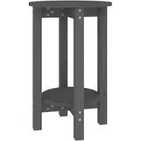 vidaXL Salontafel Ø 40x60 cm massief grenenhout grijs