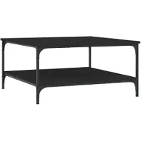 vidaXL Salontafel zwart, 80x80x40 cm, houtvezel