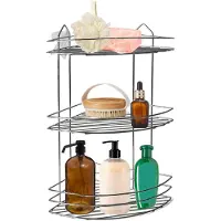 Gerimport Doucherekje - hoek-model - 3-laags - H46 cm - RVS - Douche- en badrekjes