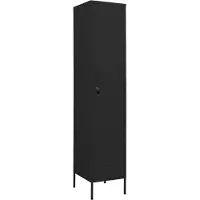 vidaXL Lockerkast 35x46x180 cm staal zwart
