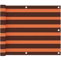 vidaXL Balkonscherm 75x300 cm oxford stof oranje en bruin
