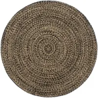 vidaXL Vloerkleed handgemaakt 240 cm jute zwart en bruin