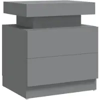 vidaXL Nachtkastje 45x35x52 cm bewerkt hout grijs