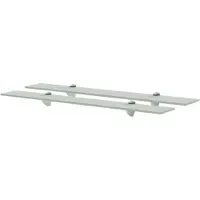 vidaXL Schappen zwevend 2 st 70x20 cm 8 mm glas