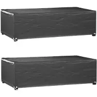 vidaXL Tuinmeubelhoezen 2 st 8 oogjes rechthoekig 125x70x35 cm