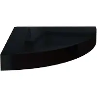 vidaXL Hoekschap zwevend 25x25x3,8 cm MDF hoogglans zwart