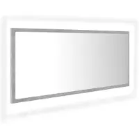vidaXL Badkamerspiegel LED 100x8,5x37 cm acryl betongrijs