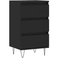 vidaXL Dressoir 40x35x70 cm bewerkt hout zwart