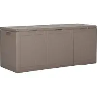 vidaXL Tuinbox 270 L PP houtlook bruin