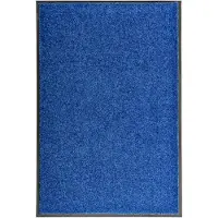 vidaXL Deurmat wasbaar 60x90 cm blauw