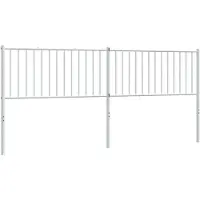 vidaXL Vervangend hoofdbord metaal wit 200 cm