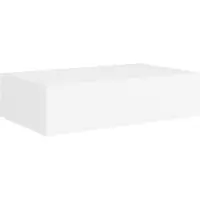 vidaXL Wandschappen 2 st met lade 40x23,5x10 cm MDF wit