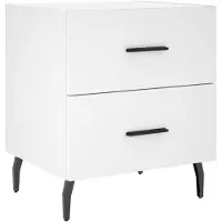 vidaXL Nachtkastje 40x35x47,5 cm bewerkt hout wit