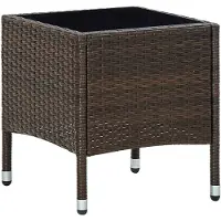 vidaXL Tuintafel bruin, 40x40x45 cm, polyrotan