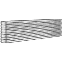 vidaXL Plantenbak 260x40x68 cm gegalvaniseerd staal zilverkleurig