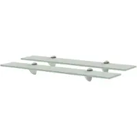 vidaXL Schappen zwevend 2 st 60x20 cm 8 mm glas