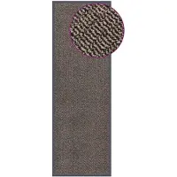 vidaXL Deurmat getuft 60x180 cm donkerbruin