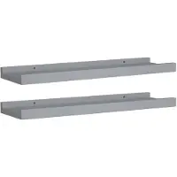 vidaXL Fotoplanken 2 st 40x9x3 cm MDF grijs