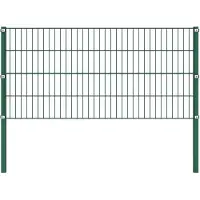 vidaXL Schuttingpaneel met palen ijzer 176,5x80 cm groen