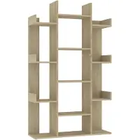 vidaXL Boekenkast 86x25,5x140 cm bewerkt hout sonoma eikenkleurig