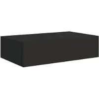 vidaXL Wandschap met lade 40x23,5x10 cm MDF zwart
